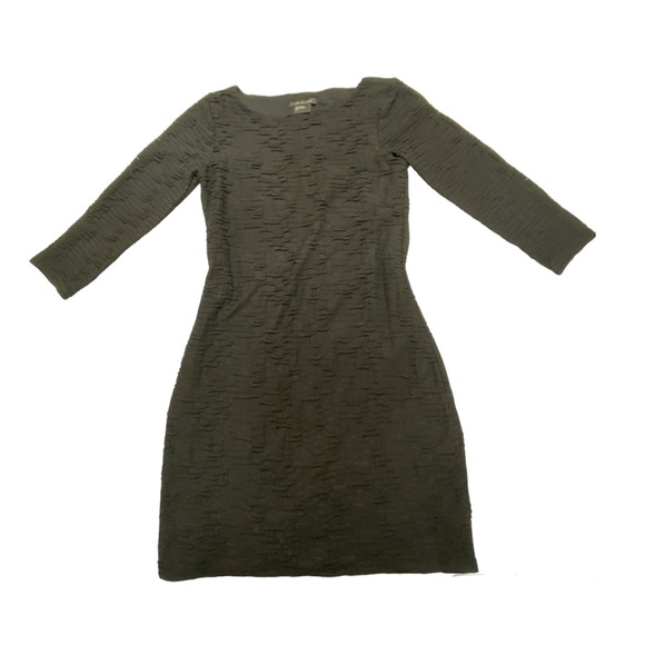 A/X Armani MiNi Dress Size Small Women Textured 3/4 Sleeve Black Cocktail - Picture 5 of 16
